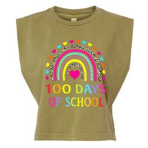 Cute 100 Days Of School Rainbow 100th Day Of School Garment-Dyed Women's Muscle Tee