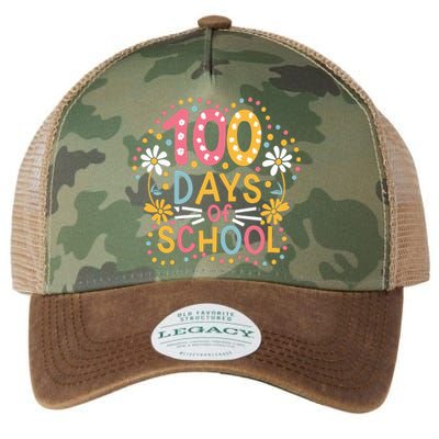 Cute 100th Day Student Boy Girl 100 Days Of School Legacy Tie Dye Trucker Hat