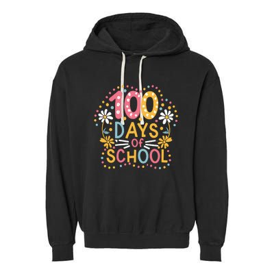 Cute 100th Day Student Boy Girl 100 Days Of School Garment-Dyed Fleece Hoodie