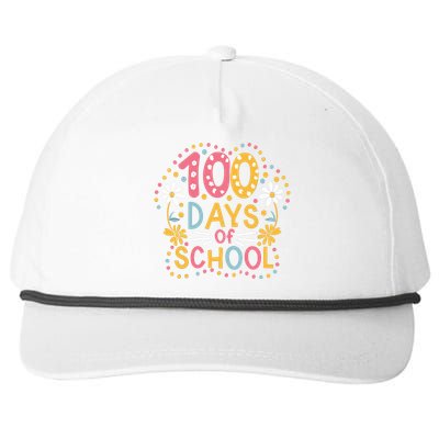 Cute 100th Day Student Boy Girl 100 Days Of School Snapback Five-Panel Rope Hat