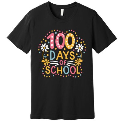 Cute 100th Day Student Boy Girl 100 Days Of School Premium T-Shirt