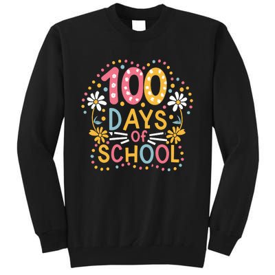 Cute 100th Day Student Boy Girl 100 Days Of School Tall Sweatshirt