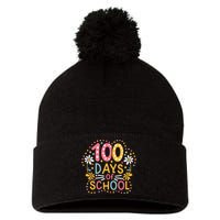 Cute 100th Day Student Boy Girl 100 Days Of School Pom Pom 12in Knit Beanie