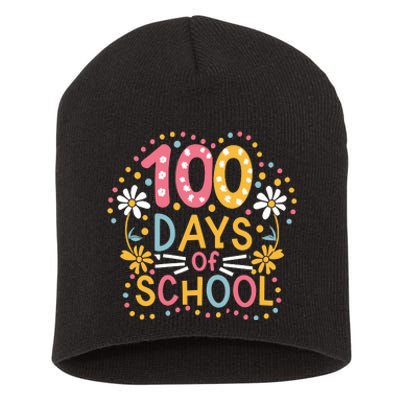 Cute 100th Day Student Boy Girl 100 Days Of School Short Acrylic Beanie