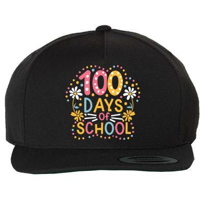 Cute 100th Day Student Boy Girl 100 Days Of School Wool Snapback Cap