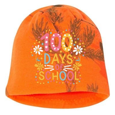 Cute 100th Day Student Boy Girl 100 Days Of School Kati - Camo Knit Beanie