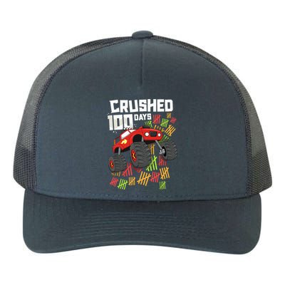 Crushed 100 Days Of School Boy Monster Truck 100th Yupoong Adult 5-Panel Trucker Hat