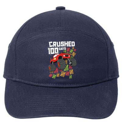 Crushed 100 Days Of School Boy Monster Truck 100th 7-Panel Snapback Hat