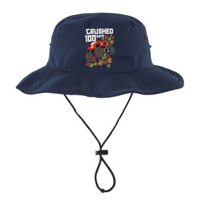 Crushed 100 Days Of School Boy Monster Truck 100th Legacy Cool Fit Booney Bucket Hat