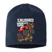 Crushed 100 Days Of School Boy Monster Truck 100th Sustainable Beanie