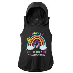 Cute 100th Day Of Kindergarten 100 Days Smarter Ladies PosiCharge Tri-Blend Wicking Draft Hoodie Tank