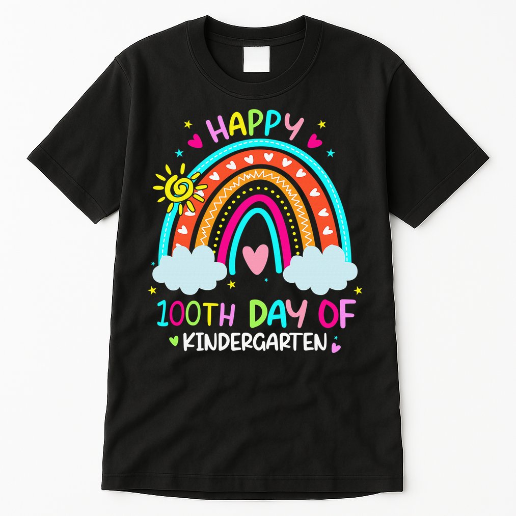 Cute 100th Day Of Kindergarten 100 Days Smarter Tall T-Shirt