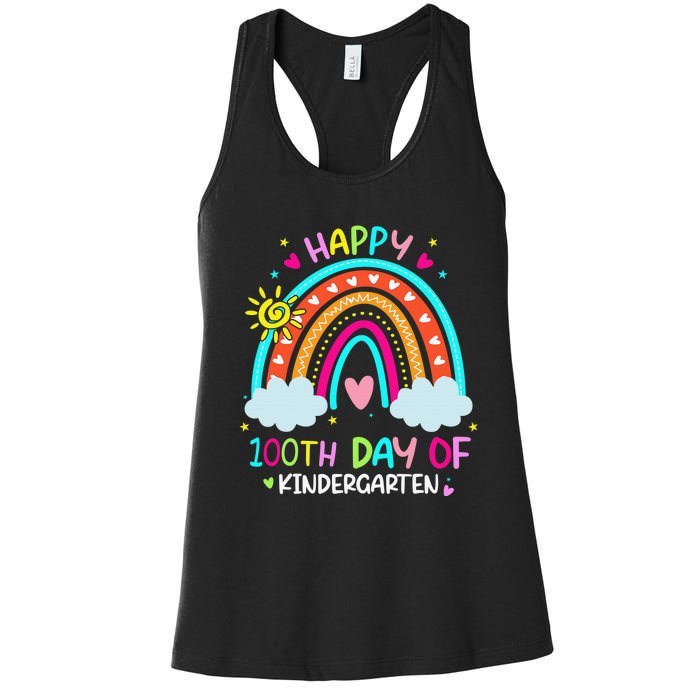 Cute 100th Day Of Kindergarten 100 Days Smarter Women's Racerback Tank