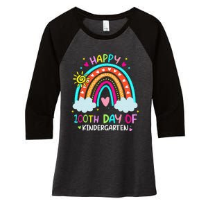 Cute 100th Day Of Kindergarten 100 Days Smarter Women's Tri-Blend 3/4-Sleeve Raglan Shirt