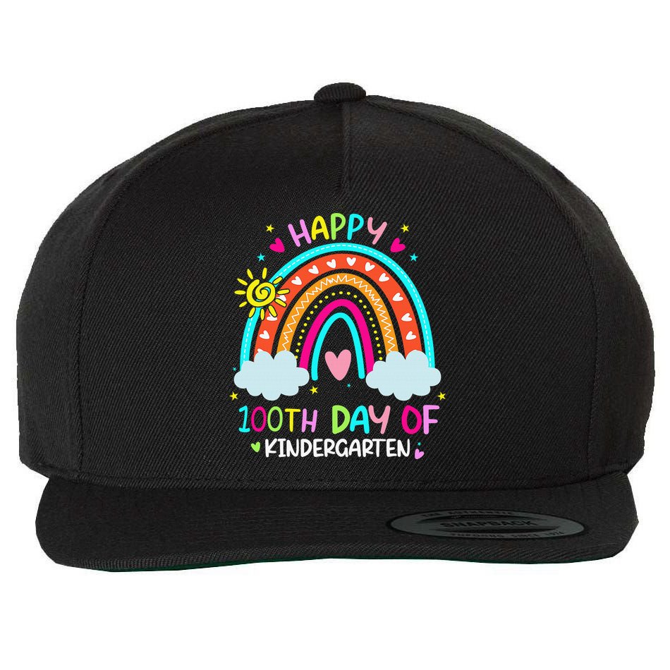 Cute 100th Day Of Kindergarten 100 Days Smarter Wool Snapback Cap
