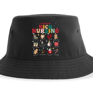 Cute 12 Days of Nicu Unit Nursing Funny Nicu Nurse Christmas  Sustainable Bucket Hat