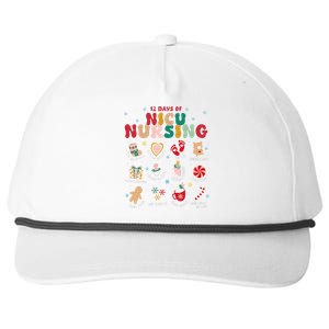 Cute 12 Days of Nicu Unit Nursing Funny Nicu Nurse Christmas  Snapback Five-Panel Rope Hat