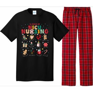 Cute 12 Days of Nicu Unit Nursing Funny Nicu Nurse Christmas  Pajama Set