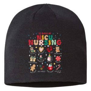 Cute 12 Days of Nicu Unit Nursing Funny Nicu Nurse Christmas  Sustainable Beanie