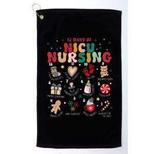 Cute 12 Days of Nicu Unit Nursing Funny Nicu Nurse Christmas  Platinum Collection Golf Towel