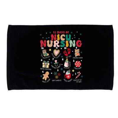 Cute 12 Days of Nicu Unit Nursing Funny Nicu Nurse Christmas  Microfiber Hand Towel