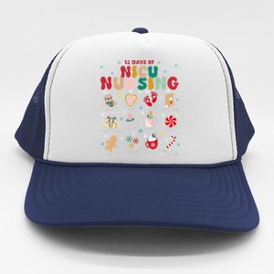 Cute 12 Days of Nicu Unit Nursing Funny Nicu Nurse Christmas  Trucker Hat