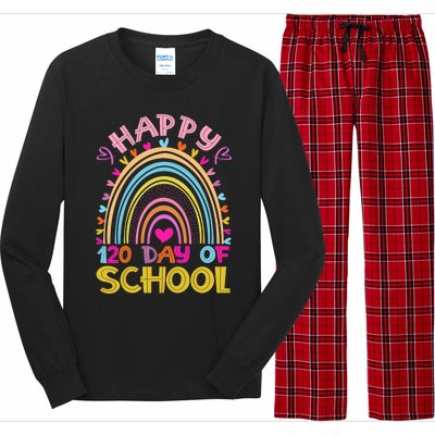 Cute 120th Day Of School Teacher Cool Gift 120 Days Smarter Rainbow Meaningful G Long Sleeve Pajama Set