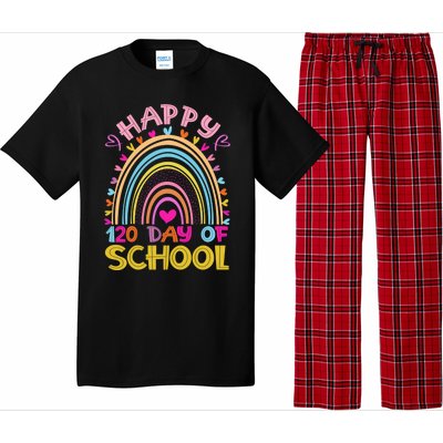 Cute 120th Day Of School Teacher Cool Gift 120 Days Smarter Rainbow Meaningful G Pajama Set