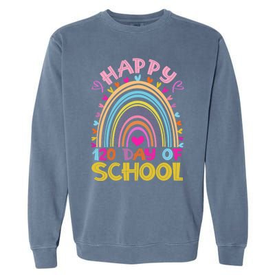 Cute 120th Day Of School Teacher Cool Gift 120 Days Smarter Rainbow Meaningful G Garment-Dyed Sweatshirt