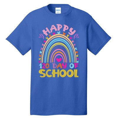 Cute 120th Day Of School Teacher Cool Gift 120 Days Smarter Rainbow Meaningful G Tall T-Shirt