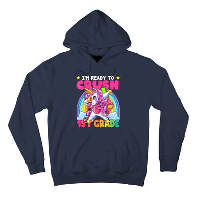 Crush 1st Grade Dabbing Unicorn Back To School Girl Gift Hoodie