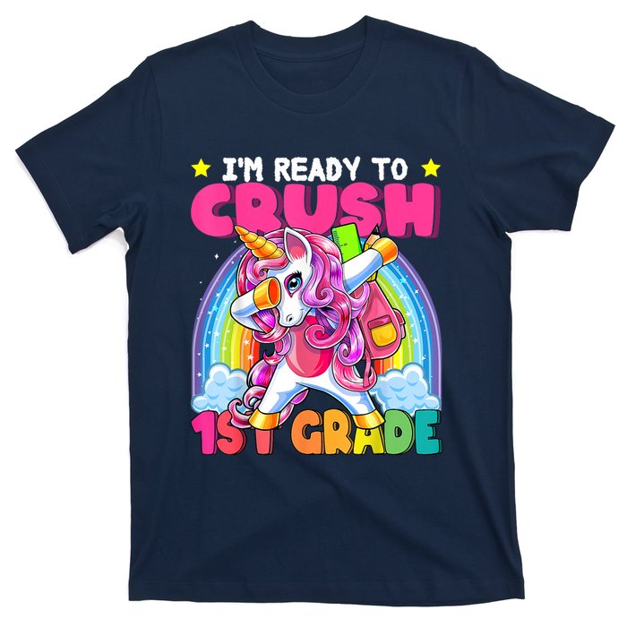 Crush 1st Grade Dabbing Unicorn Back To School Girl Gift T-Shirt