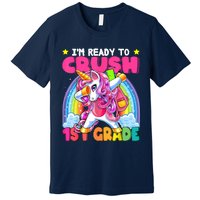 Crush 1st Grade Dabbing Unicorn Back To School Girl Gift Premium T-Shirt