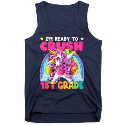 Crush 1st Grade Dabbing Unicorn Back To School Girl Gift Tank Top