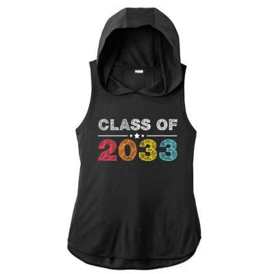 Cute 1st Grade Class Of 2033 Grow With Me School First Day Gift Ladies PosiCharge Tri-Blend Wicking Draft Hoodie Tank