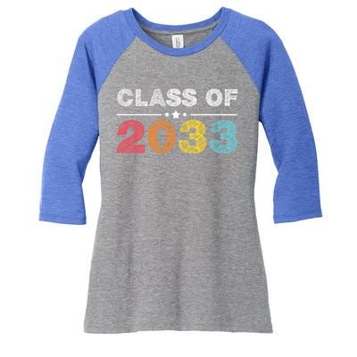 Cute 1st Grade Class Of 2033 Grow With Me School First Day Gift Women's Tri-Blend 3/4-Sleeve Raglan Shirt