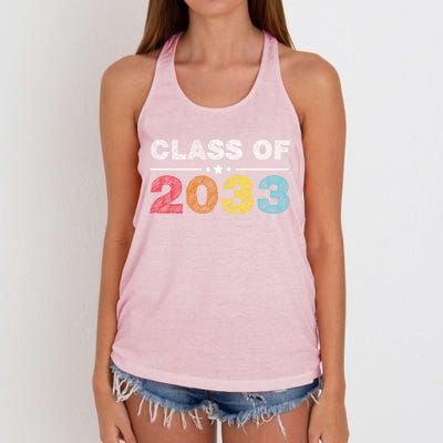 Cute 1st Grade Class Of 2033 Grow With Me School First Day Gift Women's Knotted Racerback Tank