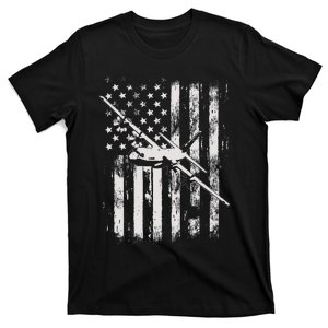 C 130 Hercules Military Aircraft American Flag T-Shirt