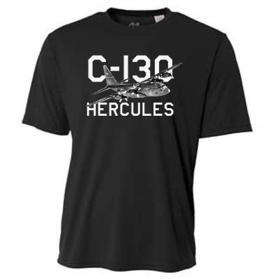 C 130 Hercules Military Airplane Cooling Performance Crew T-Shirt