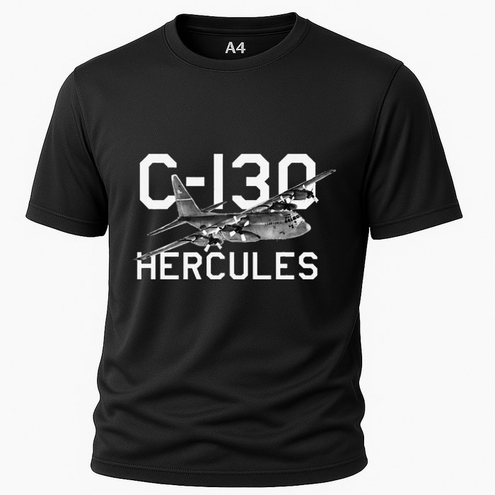 C 130 Hercules Military Airplane Cooling Performance Crew T-Shirt