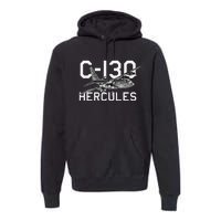 C 130 Hercules Military Airplane Premium Hoodie