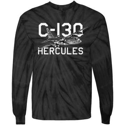 C 130 Hercules Military Airplane Tie-Dye Long Sleeve Shirt