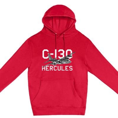 C 130 Hercules Military Airplane Premium Pullover Hoodie