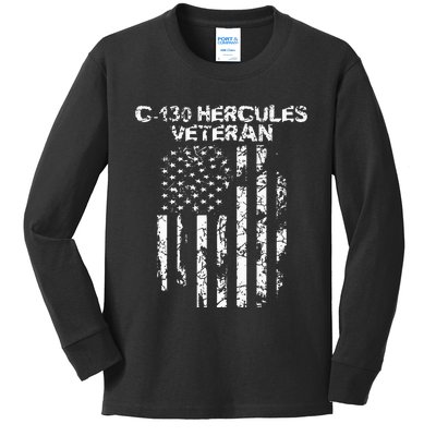 C 130 Hercules Military Kids Long Sleeve Shirt