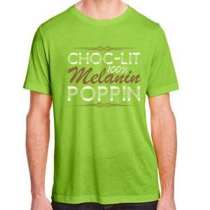 Chocgiftlit 100% Melanin Poppin Afro Queen Black Gift Adult ChromaSoft Performance T-Shirt