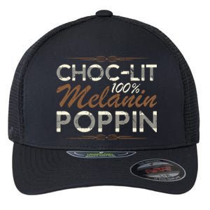 Chocgiftlit 100% Melanin Poppin Afro Queen Black Gift Flexfit Unipanel Trucker Cap