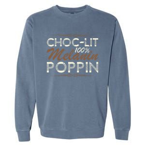 Chocgiftlit 100% Melanin Poppin Afro Queen Black Gift Garment-Dyed Sweatshirt