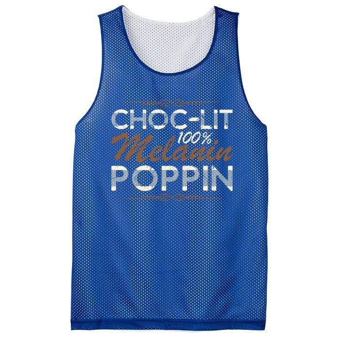 Chocgiftlit 100% Melanin Poppin Afro Queen Black Gift Mesh Reversible Basketball Jersey Tank