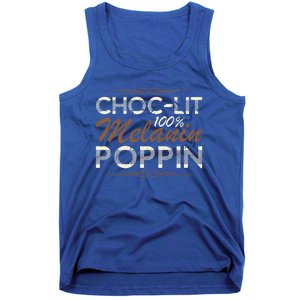 Chocgiftlit 100% Melanin Poppin Afro Queen Black Gift Tank Top