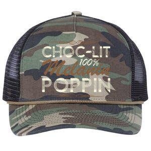 Chocgiftlit 100% Melanin Poppin Afro Queen Black Gift Retro Rope Trucker Hat Cap